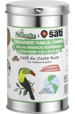 Les Cafés Sati Costa Rica Naturalba Bio Fair 225g / Zrnková káva / 100% Arabica 
