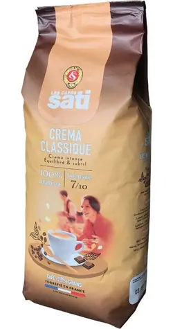 Les Cafés Sati Crema 1 kg / Zrnková káva / 100% Arabica 