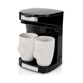 Nedis KACM140EBK černá / Kávovar na překapávanou kávu / 450 W / 0.25 l / 2 šálky / papírový filtr 