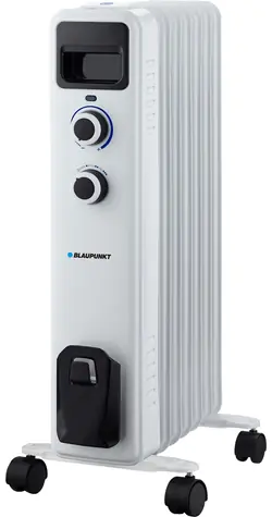 BLAUPUNKT HOR301 bílá / olejový radiátor / 1500W / 3 teploty / kolečka / vhodné pro místnosti do 14m2