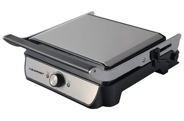 BLAUPUNKT GRS701 stříbrná / elektrický gril / 2000W / nastavitelná teplota / plocha 23x34 cm / odtok na olej