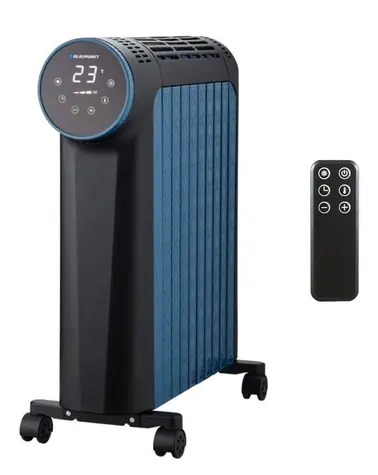 BLAUPUNKT HOR811 modro-černá / olejový radiátor / 2500W / Tuya / LED displej / 3 teploty / vhodné pro místnosti do 25m2