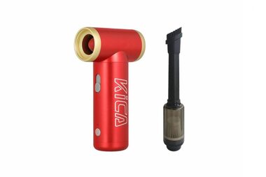 KiCA Jet Fan 2 ventilátor + nástavec na vysávání červená / aku ventilátor & vysavač / 1100 mAh / USB-C