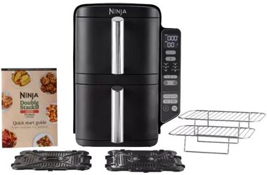 Ninja SL300EU černá / Horkovzdušná fritéza / 2470W / 2x 3.8 / 6 programů / 2 koše 