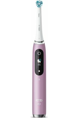 Zánovní - Oral-B iO 9N růžová / rotační zubní kartáček / 7 režimů / Bluetooth / časovač / tlakový senzor / displej / zánovní