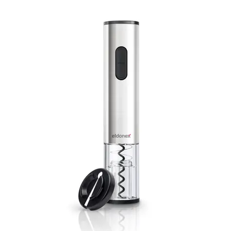 ELDONEX WineSpin Premium stříbrná / elektrický otvírák na víno / 4x AA baterie