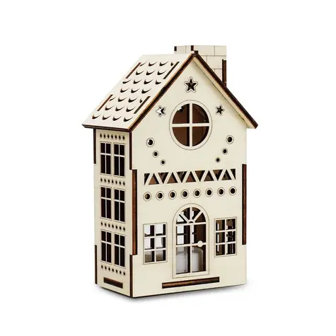 Kúzlo dreva Velký domeček Hvězdárna / LED svíčka / 3V baterie