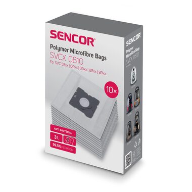 SENCOR SVCX 0810 Mikrovlákenné sáčky do vysavače 10ks 