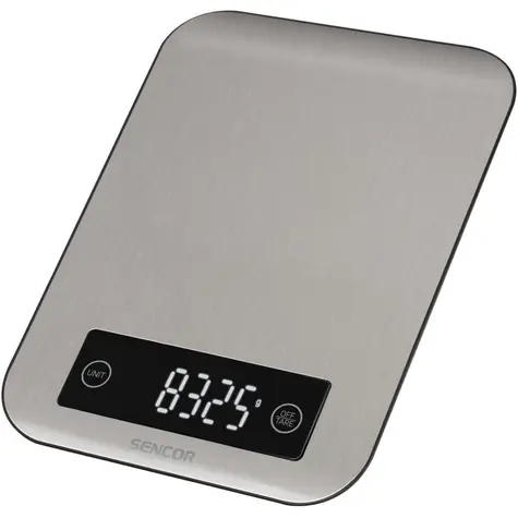 SENCOR SKS 7100SS stříbrná / Digitální kuchyňská váha / max. 10kg / dotyk. Tlačítka