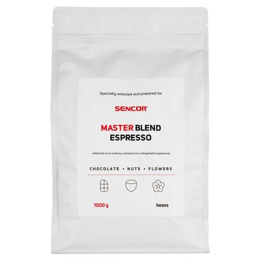 SENCOR Master Blend Espresso 1kg / Zrnková káva / 80% Arabica & 20% Robusta