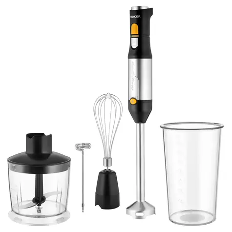 SENCOR SHB 6302BK černá / Tyčový mixér / 1200 W / nádoba 800 ml / sekáček 500ml / šlehací metla