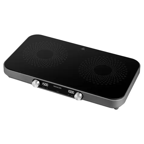 SENCOR SCP 2803BK černá / Dvouplotýnkový sklokeramický vařič / 2x 20cm / 2200W & 1300W