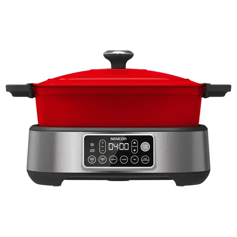 SENCOR SPR 6410RD-CZE2 / Multifunkční pomalý hrnec / 1360W / 5.5L / 40 - 200°C