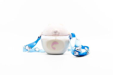 Kidnort Baer Dětská lahev se šňůrkou 300ml béžová 