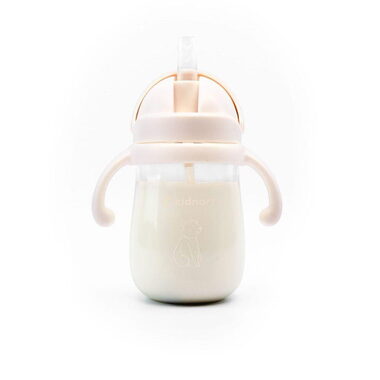 Kidnort Bringebaer Hrneček s brčkem 240ml béžový
