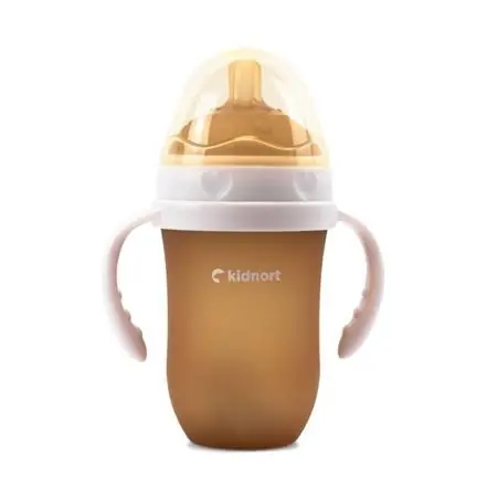 Kidnort Eple Kojenecká lahev pro kojené děti 250ml 6m+ béžová
