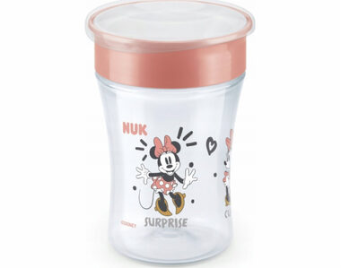 NUK hrnek Magic Cup s víčkem 230ml / červená