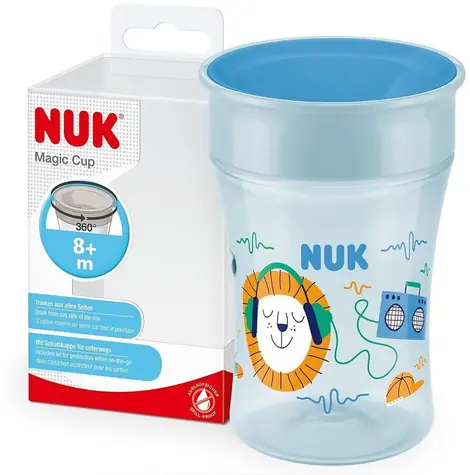 NUK hrnek Magic Cup s víčkem 230ml / modrá