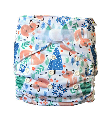 GaGa's Látková plena AIO Liška v lese na suchý zip