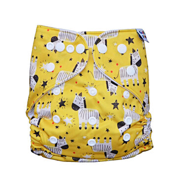 GaGa's Látková plena AIO Žlutá zebra