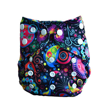 GaGa's Novorozenecké svrchní kalhotky Páv na patentky