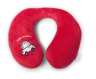 Babypack Cestovní polštář do auta, červený _
