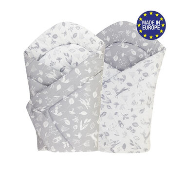 Bomimi Rychlozavinovačka soft oboustranná zvířátka, šedá