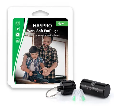 Haspro Work - Home špunty do uší proti hluku při práci, 1 pár / 2ks
