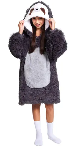 Cozy Noxxiez Lenochod - hřejivá televizní mikinová deka s kapucí / 7 - 12 let