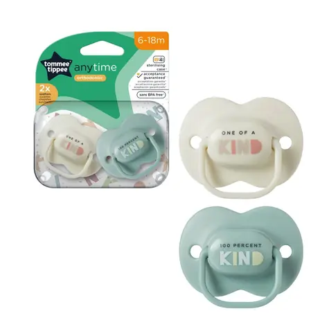Tommee Tippee CTN Dudlík silikon Any Time 2ks 6-18m - více barevných variant
