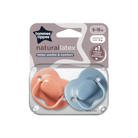 Tommee Tippee Dudlík Cherry Latex 6-18m, 2 ks
