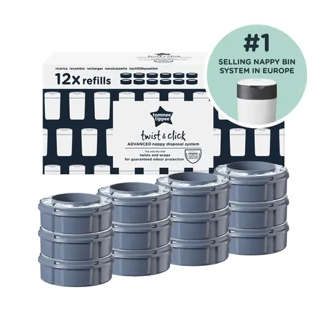 Tommee Tippee Twist & Click Náhradní Kazety Výhodné Balení, 12 ks