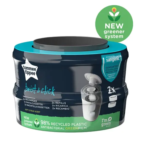 Tommee Tippee Twist & Click Náhradní Kazety, 2 ks