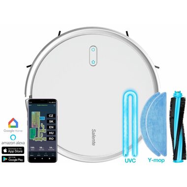 Salente G4 bílá / Robotický vysavač / Wi-Fi / 2600 mAh / Hepa / UVC lampa
