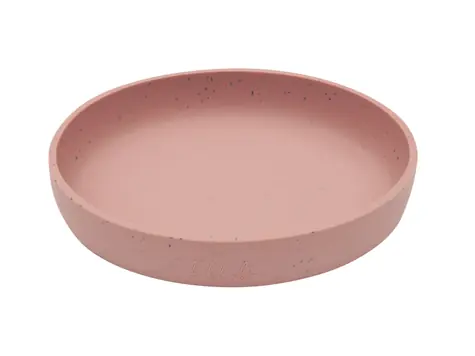 KikkaBoo Talíř Platinum Silicone Blush / od 6 měsíců