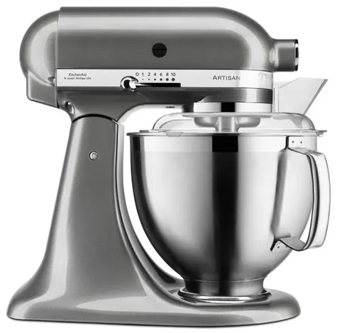 KitchenAid 5KSM185PSEMS stříbrná / Kuchyňský robot Artisan / 300W / 4,8L / 10 rychlostí