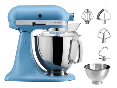 KitchenAid 5KSM175PSEVB matná modrá / Kuchyňský robot Artisan / 300W / 4,8L / 10 rychlostí