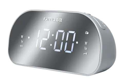 Rozbaleno - Muse M-170 CMR stříbrná / Budík s rádiem / FM   / rozbaleno
