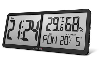 ELDONEX TimeCheck nástěnné hodiny černá