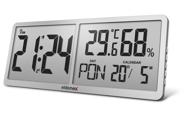 ELDONEX TimeCheck nástěnné hodiny stříbrná