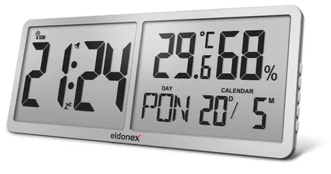 ELDONEX TimeCheck nástěnné hodiny stříbrná