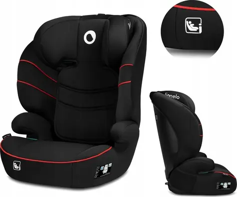 LIONELO Autosedačka Lars i-Size 100-150 cm Black Red