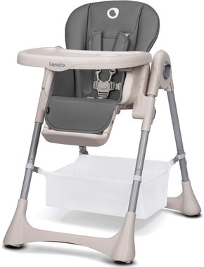 LIONELO Jídelní židlička Zanna Grey Stone / Nosnost do 15 kg