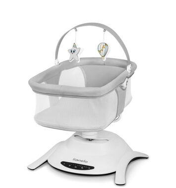 LIONELO Kojenecké lehátko Bella Set Grey Concrete 2v1 / do 9 kg