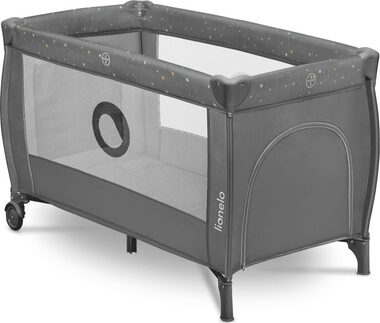 LIONELO Postýlka cestovní Stefi Plus Grey Multicolor