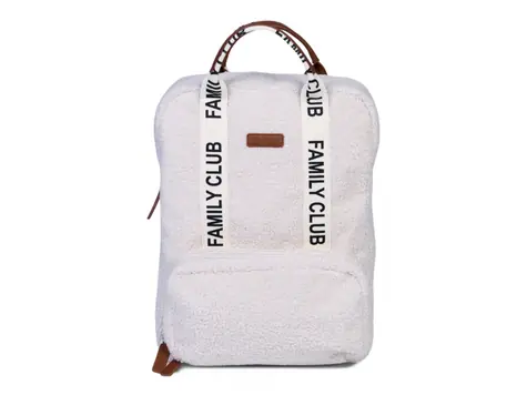 Childhome Přebalovací batoh Family Club Signature Teddy Off White / 40 x 30 x 16 cm