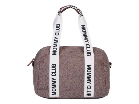 Childhome Přebalovací taška Mommy Club Signature Teddy Soft Brown / 38 x 27 x 21 cm