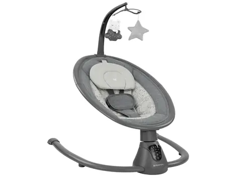 KikkaBoo Houpací lehátko elektrické Twiddle Grey / Nosnost do 9 kg
