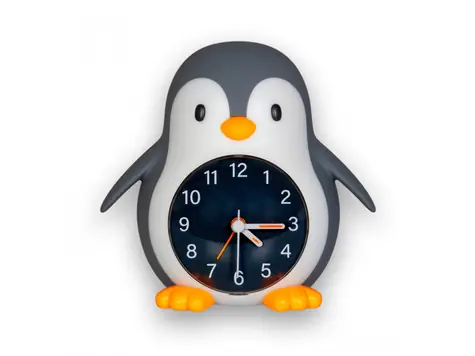 MegaLight Noční světlo s budíkem POPPY PENGUIN