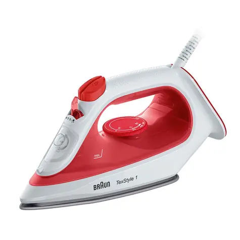 Rozbaleno - Braun TexStyle 1 SI1019RD červená / Napařovací žehlička / 1900 W / rychlé nahřívání / rozbaleno